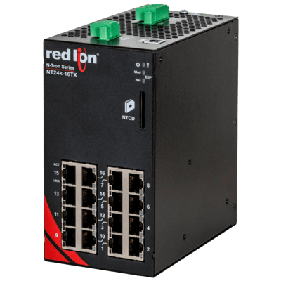 Red Lion Industrial Ethernet Switch, NT24k-16TX